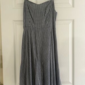 Deep navy gingham sundress